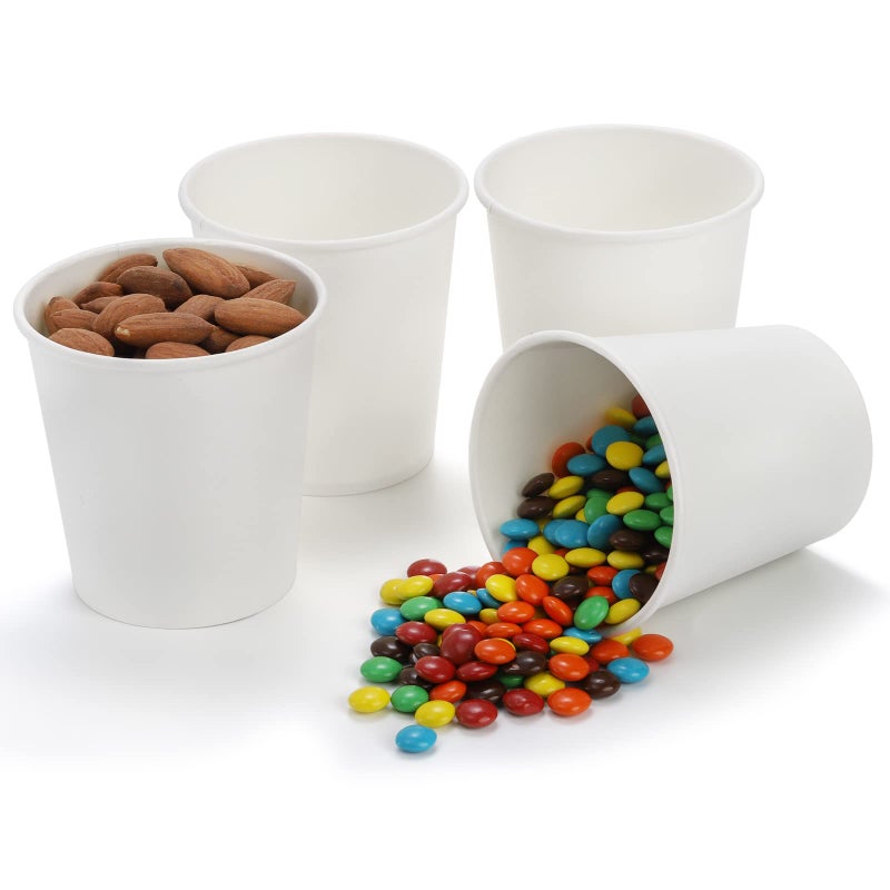 Tebery 300 Pack White Paper Coffee Cups 6oz Disposable Paper Cup for Water, Juice, Coffee or Tea - Image 3